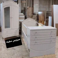 کمد لباس ویترین دار تخت دومنظوره نوزاد نوجوان