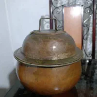 قابلمه مسی قدیمی دست ساز90 ساله کلکسیونی
