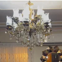 لوستر برنجی ۶ شاخه