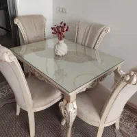 میز ناهارخوری ۴نفره تمام چوب کاملانووتمیز