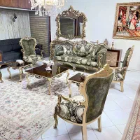 مبلمان استیل ورق طلا بانهارخوری(درحد بسیار آکبند)|مبلمان خانگی و میز عسلی|تهران, فرمانیه|دیوار