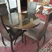 میز غذا خوری چهار نفره چوب