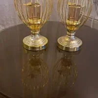 یک جفت شمعدان طلایی نو و شیک