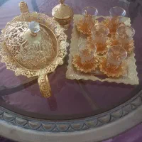 سرویس استکان ونعلبکی وسینی طلایی مارک ترک|ظروف سرو و پذیرایی|تهران, بازار|دیوار