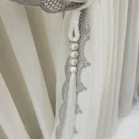 شرابه مرواریدی طرح السا جنس ابریشم درجه یک ترکیه|پرده، رانر، رومیزی|قم, زاد|دیوار