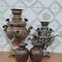 سماور و روغن دان و گلدان