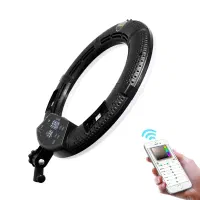 رینگ لایت نایس فوتو+پایه +میکروفون|دوربین عکاسی و فیلم‌برداری|بم, |دیوار