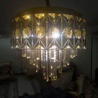 ۲عدد لوستر کریستالی با لاینر مناسب جهیزیه