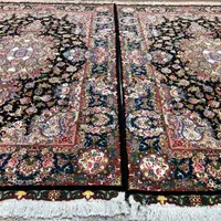 (فرش فرزین)جفت۶مترنقشه سالاری۳۰رج گل ابریشم مرینوس|فرش|تبریز, |دیوار