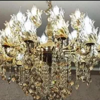 تولیدی لوستر رستمی.لوستر ۱۲ شاخه۲۴ شعله برنز پرکار