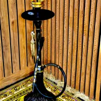 قلیان عربی اصل اصل مشکی طلایی