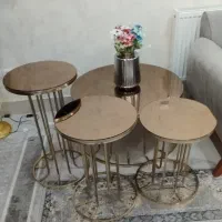 جلو مبلی عسلی شیشه ای