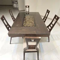 میز ناهارخوری ۶ نفره همراه صندلی|میز و صندلی غذاخوری|تهران, شهرک آتی شهر|دیوار