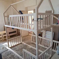 تخت دوطبقه چوبی مدل کولون تختخواب سیسمونی دو طبقه|تخت و صندلی بچه|مشهد, ده دی|دیوار