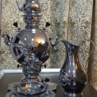 سرویس با سماور مارک ماندگار مدل توپی  ۸ لیتر نو