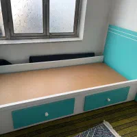 تخت همراه با تشک و کمد و شلف|تخت و سرویس خواب|قائمشهر, |دیوار