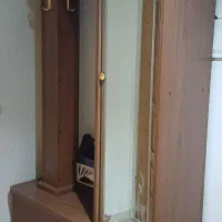 جاکفشی جالباسی آینه دار چوبی