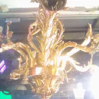 3 عددطلا لوستر آب طلا وبرنجی سنگین برند استیل برنز