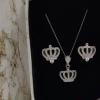 نیمست نقره مدل تاج (خرید قسطی با اسنپ پی) 925