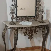فروش آینه کنسول و شمعدان برنج