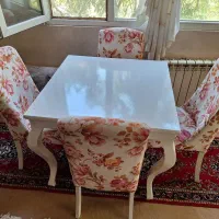 میز نهار خوری ۴ نفره چوبی|میز و صندلی غذاخوری|مشهد, شهرک رازی (شهرک غرب)|دیوار