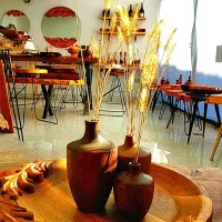 گلدان چوبی سه تایی تیره چوب گردو