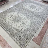 فرش جفت 9 متری کاشان کرم طوسی دستبافت|فرش|تهران, ونک|دیوار