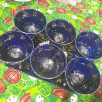 بستنی خوری سرمه ای طلا کوب خارجی|ظروف سرو و پذیرایی|علی‌آباد کتول, |دیوار