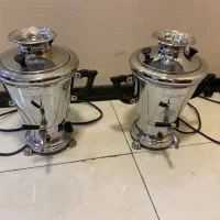 دو عدد سماور برقی پلان اصل سالم و تمیز بصورت تک تک