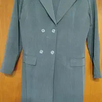 مانتو رسمی اداری  رنگ نوک مدادی طوسی پررنگ