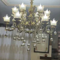 لوستر برنجی ۱۲ شعله|لوستر و چراغ آویز|شاهرود, |دیوار