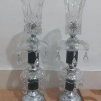 پایه ای بسیار زیبا و شیک ب همراه دو عدد شمعدون نو|صنایع دستی و سایر لوازم تزئینی|کازرون, |دیوار