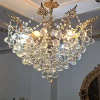 لوستر برنجی 10 شاخه