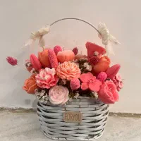 سبد گل شمع