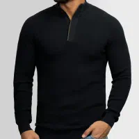 بافت نیم زیپ باکسی ترند NO1 تکی به قیمت عمده|لباس|یاسوج, |دیوار