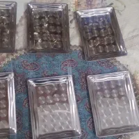 وسایل قدیمی سینی تعارفی تال، استکان و گالش ظرف|کلکسیون اشیاء عتیقه|یزد, |دیوار