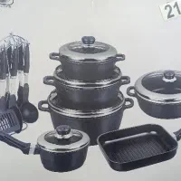 سرویس قابلمه چدن گرانیتی نو  21پارچه
