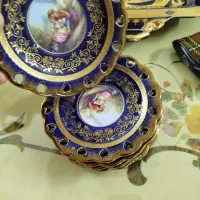 ظروف پذیرایی لاجوردی|ظروف سرو و پذیرایی|آمل, |دیوار