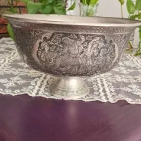 ظرف مسی میوه و آجیل خوری قلمزنی اصفهان