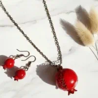 گردنبندگوشواره ست انار ارسال رایگان در کمترین زمان|بدلیجات|بروجرد, |دیوار