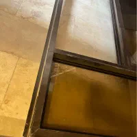 درب  بزرگ الومینیمی قهوه ای