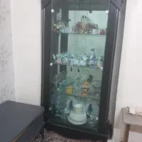 بوفه چوبی شیشه ای