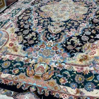 جفت فرش ۹متری و ۱۸ متر دستباف طرح سالاری گل ابریشم