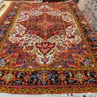 قالی ۹متری دستباف زمینه کرم هریس