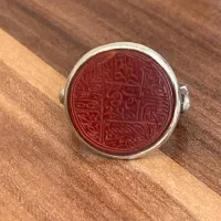 انگشتر نقره رکاب دست ساز خطاطی دست