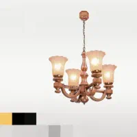 لوستر چوبی مدل سارینا (۱۵ درصد از قیمت کسر میشود)|لوستر و چراغ آویز|کرج, شاهین‌ویلا|دیوار