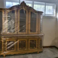 بوفه مبلمان  نهار خوری ۱۲ نفره  چوب گردو و ورق طلا|مبلمان خانگی و میز عسلی|تهران,  امام زاده قاسم (نیاوران)|دیوار