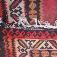 گلیم قدیمی دستبافت با پشم ورنگ طبیعی|گلیم، جاجیم، گبه|اسلام‌شهر, مطهری|دیوار