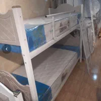 تخت دوطبقه همراه تشک نو