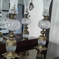 یک جفت شمعدان کریستال اصل برند بوهمیا آلمان
